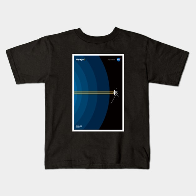 Voyager 2 Interstellar Kids T-Shirt by RockettGraph1cs